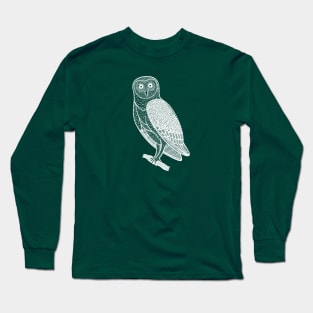 Barn Owl - detailed nocturnal bird design Long Sleeve T-Shirt